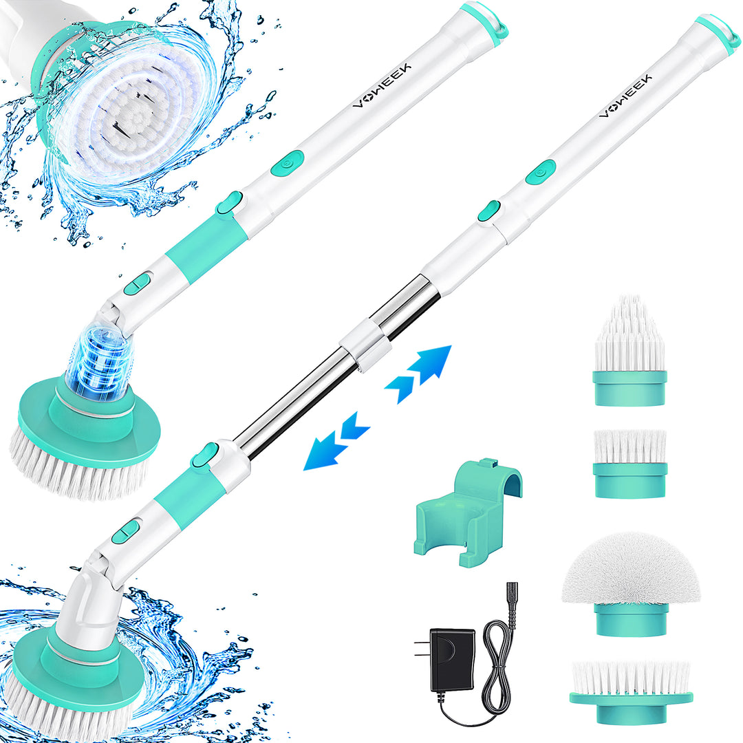 7 In 1 Electric Cleaning Brush Multifunctional Long Handle Cordless Spin  Scrubber Clean Brush Window Cleaner Bathroom Accessorie