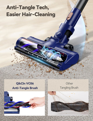 Qikcln VC06 150W 23Kpa Cordless Vacuum Cleaner with 3 Modes & 45-Min Runtime