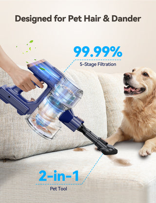 Qikcln VC06 150W 23Kpa Cordless Vacuum Cleaner with 3 Modes & 45-Min Runtime