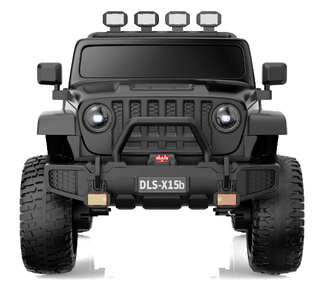 24V Ride on Car Truck Electric Powered Ride on Toys Jeepwith Remote Control & LED Lights, Black