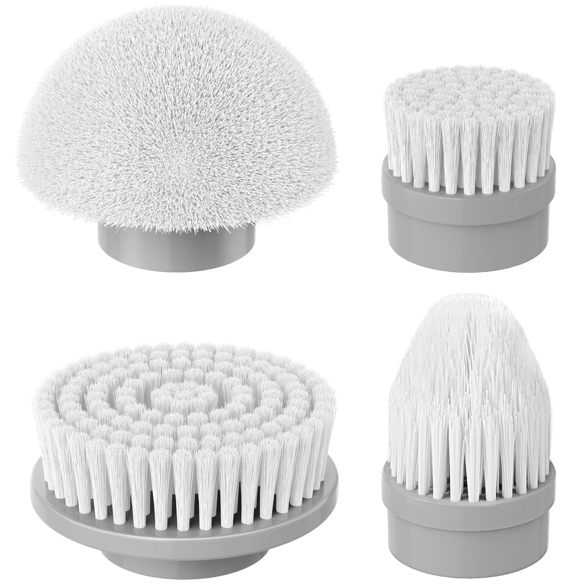 Replacement Brush Heads for Hurricane Spin Scrubber with Multi-Function Set  of 3（Flat,Dome,Corner） and Adapter for Bathroom, Floor, Wall and Kitchen